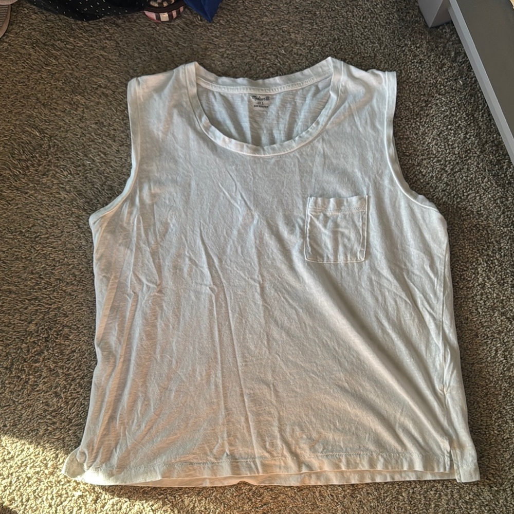 Madewell White Muscle Tee